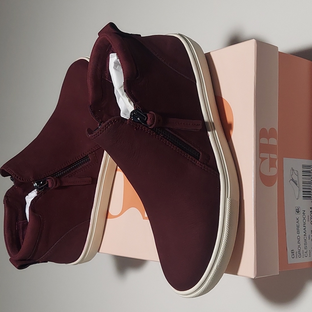 Gianni Bini Ground-Break Maroon Size 7 - Picture 2 of 3